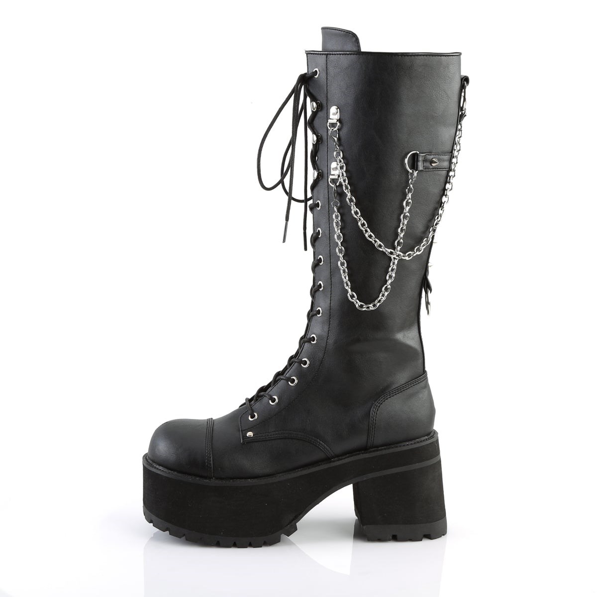 Botas Hasta La Rodilla Demonia Ranger-303 Faux Cuero Hombre Negros | MX-3-RGV
