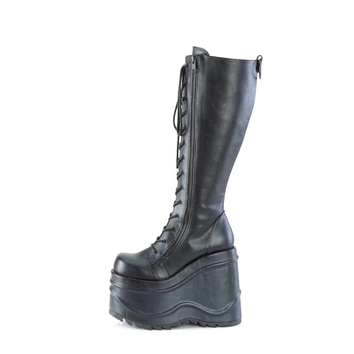 Botas Hasta La Rodilla Demonia Wave-200 Vegan Cuero Mujer Negros | MX-2-NWC