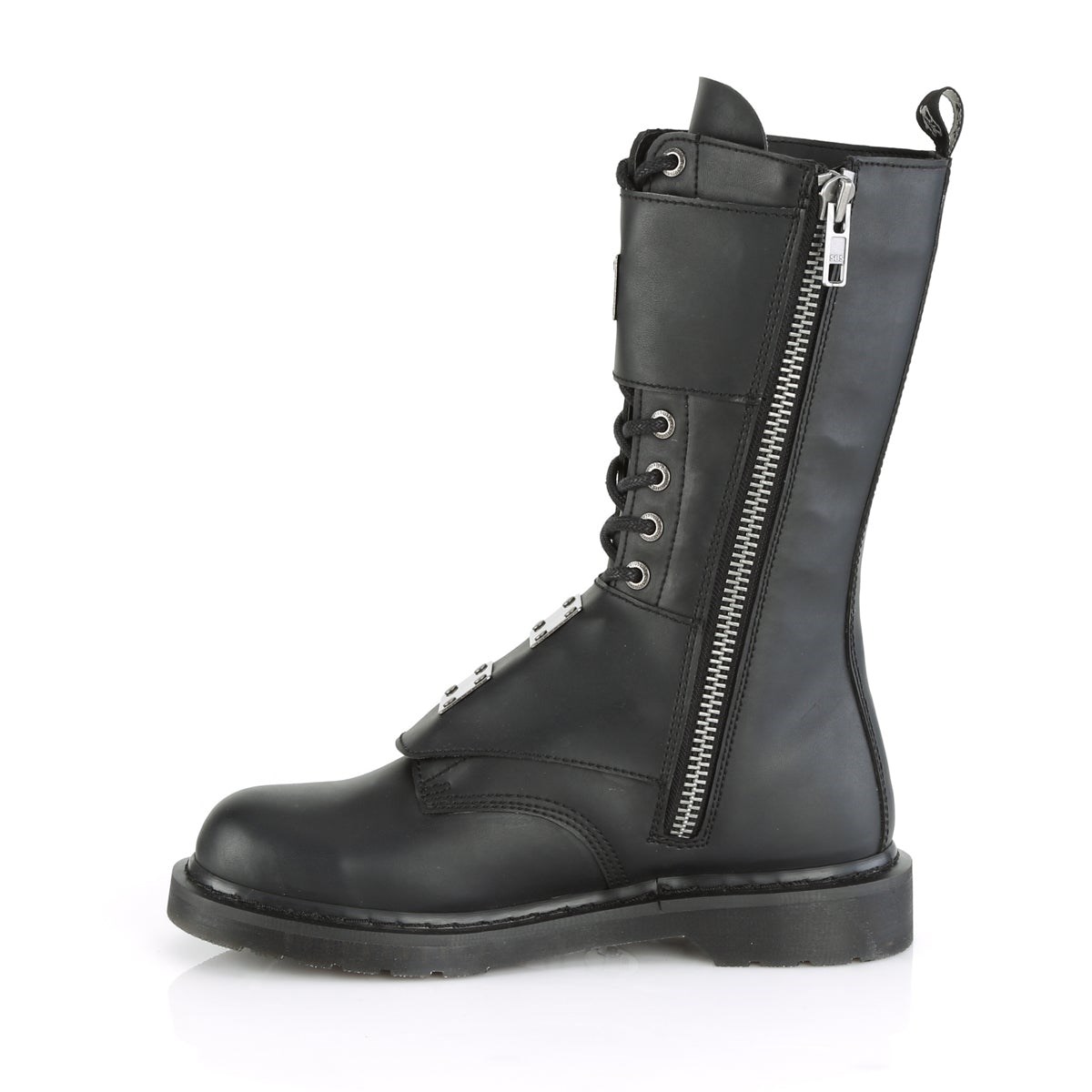 Botas de combate Demonia Bolt-345 Vegan Cuero Mujer Negros | MX-8-LXE