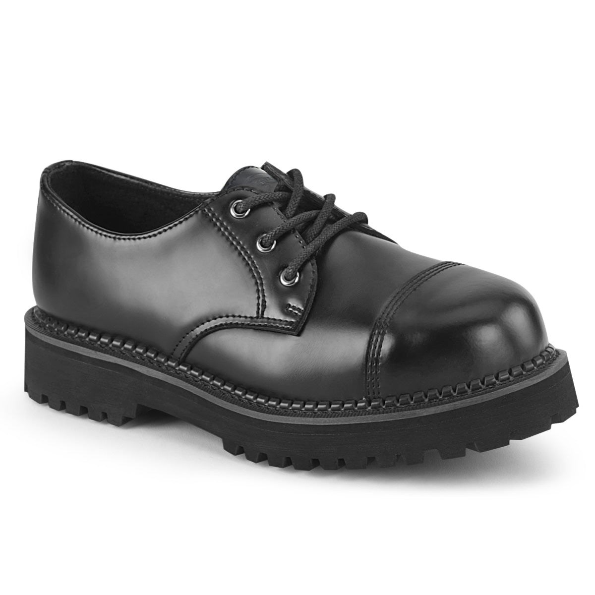 Botas de combate Demonia Riot-03 Cuero Hombre Negros | MX-1-QOE